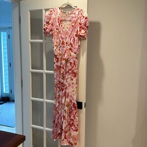 Poupette St.Barth Baba Floral Wrap Midi Dress, small